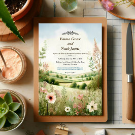 Convites Casamento Rustic Floral Countryside