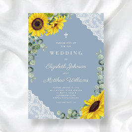 Convites Casamento Rustic Floral Sunflower