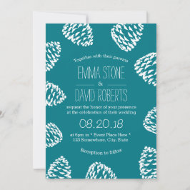Convites Casamento Rustic Forest Pine Cones
