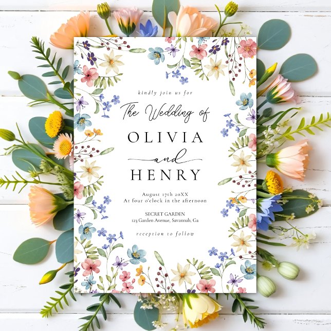 Convites Casamento Rustic Garden Botanical (Criador carregado)