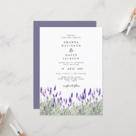 Convites Casamento Rustic Greenery Lavanda Lilac Garden