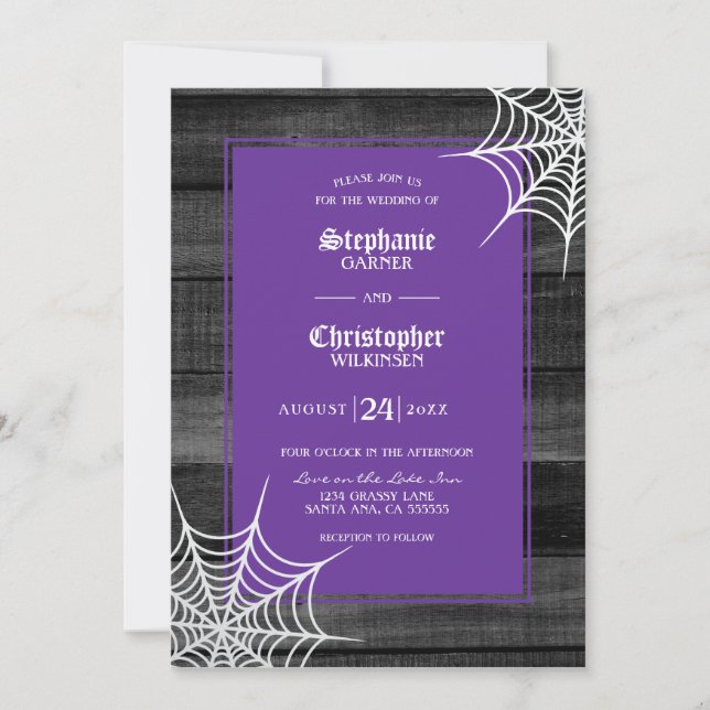 Convites Casamento Rustic Halloween (Frente)