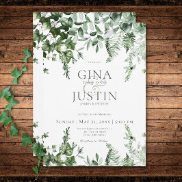 Convites Casamento Rustic Ivy & Sage Greenery