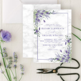 Convites Casamento Rustic Lavanda Eucalyptus Greenery