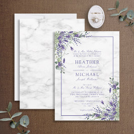 Convites Casamento Rustic Lavanda Eucalyptus Greenery