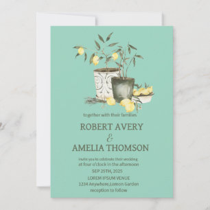 Convites Casamento Rustic Mediterranean Lemon