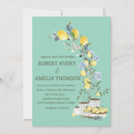 Convites Casamento Rustic Mediterranean Lemon