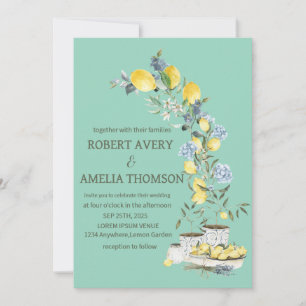 Convites Casamento Rustic Mediterranean Lemon