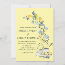Convites Casamento Rustic Mediterranean Lemon
