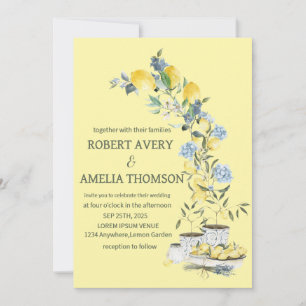 Convites Casamento Rustic Mediterranean Lemon