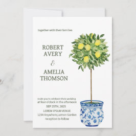Convites Casamento Rustic Mediterranean Lemon