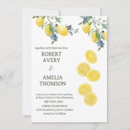 Convites Casamento Rustic Mediterranean Lemon