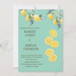 Convites Casamento Rustic Mediterranean Lemon