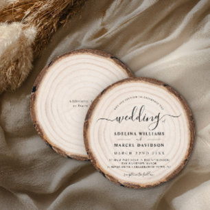 Convites Casamento Rustic Modern Wood Natural Elegant Barn