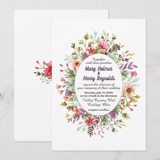 Convites Casamento Rustic Mountain Meadow Wildflower
