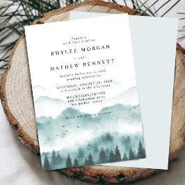 Convites Casamento Rustic Mountain Pine