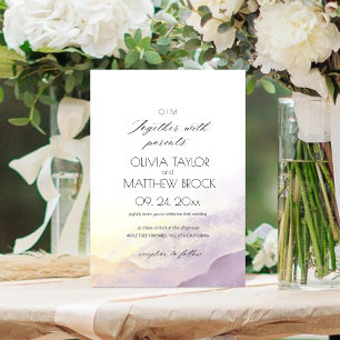 Convites Casamento Rustic Mountain Watercolor Purple East