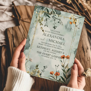 Convites Casamento Rustic Mountain Wildflower Boho