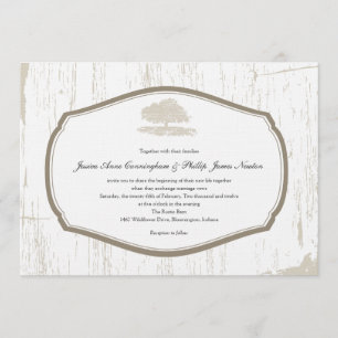 Convites Casamento Rustic Oak Tree Barn