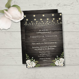 Convites Casamento Rustic Old Barn Wood