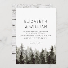 Convites Casamento Rustic Paine Trees