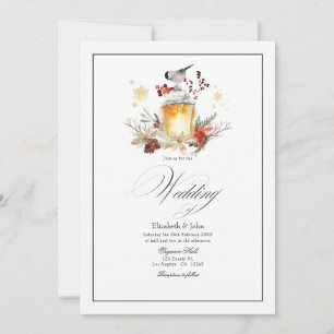 Convites Casamento Rustic Pine and Spruce Winter Wonderland