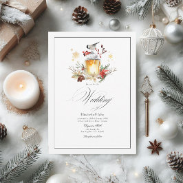 Convites Casamento Rustic Pine and Spruce Winter Wonderland