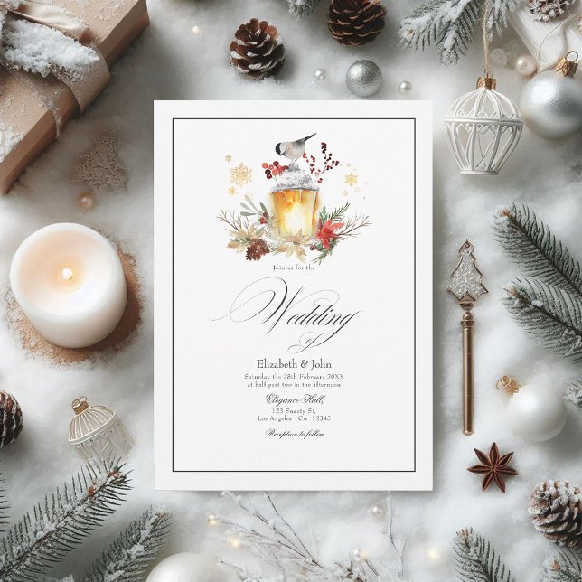 Convites Casamento Rustic Pine and Spruce Winter Wonderland (Rustic Pine and Spruce Winter Wonderland Wedding Invitation)