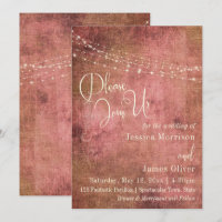 Casamento Rustic Pink & Burlap Tipografia Vintage