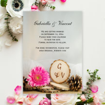 Casamento Rustic Pink Daisy Woods Salve a Data