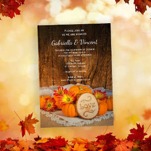 Convites Casamento Rustic Pumpkins Fall Barn