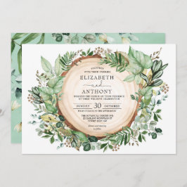 Convites Casamento Rustic Sage Greenery Floresta Botânica