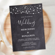 Casamento Rustic Slate String Lights Simple County
