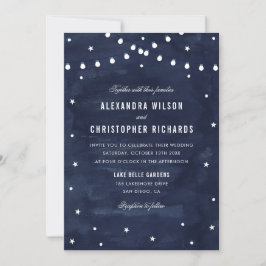 Convites Casamento Rustic Starry Night String