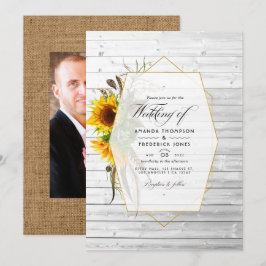 Convites Casamento Rustic Sunflower Country Barn In