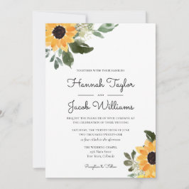 Convites Casamento Rustic Sunflower Eucalyptus