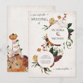 Convites Casamento Rustic Terracotta Boho