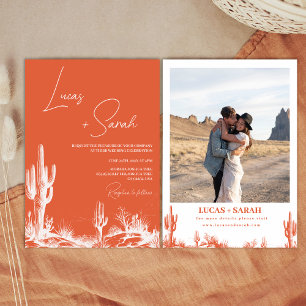 Convites Casamento Rustic Verona Sunset Western Desert