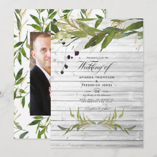 Convites Casamento Rustic Watercolor