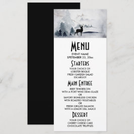 Convites Casamento Rustic Watercolor Com Reindeer De Invern