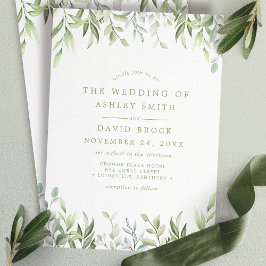Convites Casamento Rustic Watercolor Eucalyptus Greenery