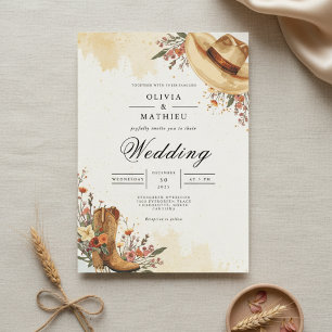 Convites Casamento Rustic Western Bloom