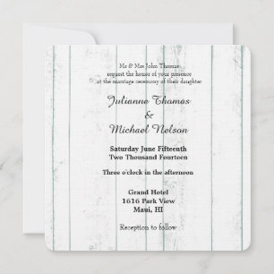 Convites Casamento Rustic White Wood