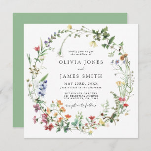 Convites Casamento Rustic Wildflower