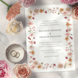 Convites Casamento Rustic Wildflower