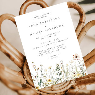 Convites Casamento Rustic Wildflower Meadow