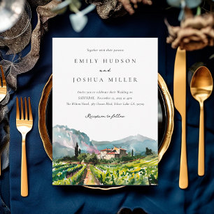 Convites Casamento Rustic Winery Landscape