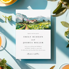 Convites Casamento Rustic Winery Landscape