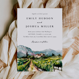 Convites Casamento Rustic Winery Landscape