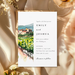 Convites Casamento Rustic Winery Landscape